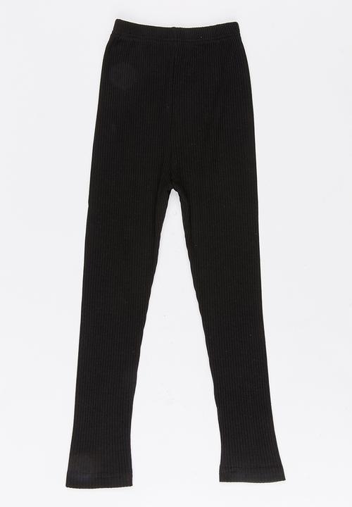 Pop Candy - Girls Ribbed Legging Black