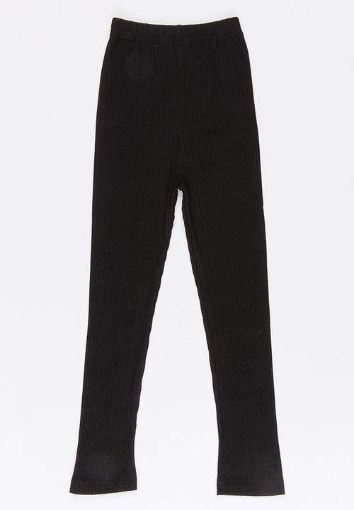 Pop Candy - Girls Ribbed Legging Black