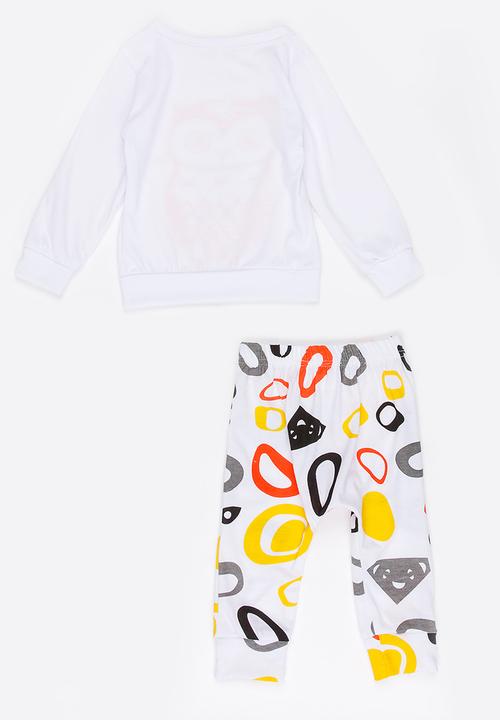 Pop Candy - Printed 2 Piece Set White