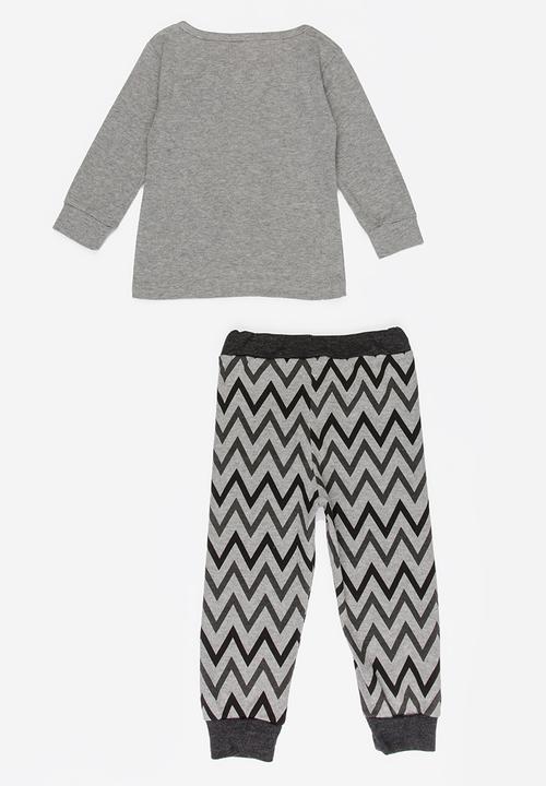 Pop Candy - Printed Pj Set Grey