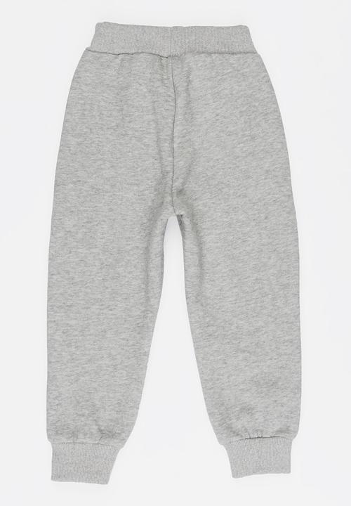 Pop Candy - Colour Block Track Pants Pale Grey