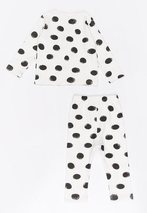 Pop Candy - Polka Dot  Pj Set Black and White