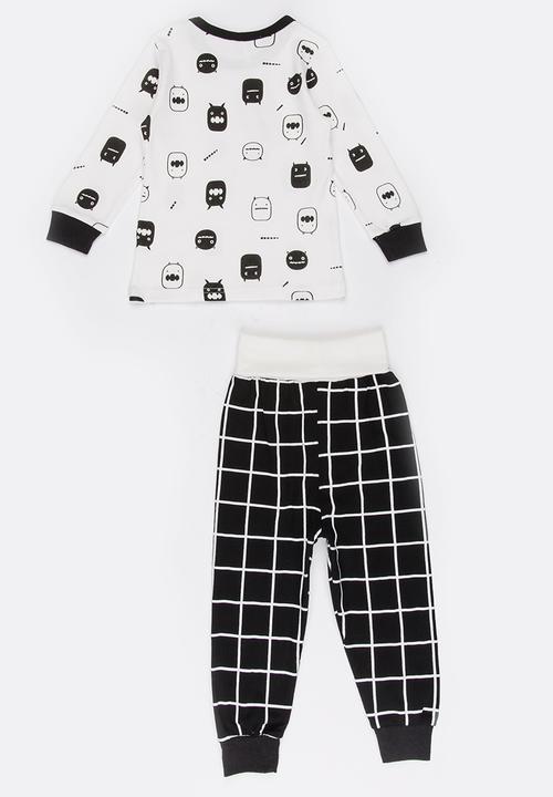 Pop Candy - Printed Pj Set - Black and White