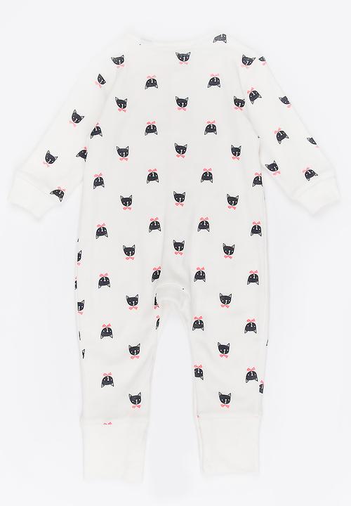 Pop Candy - Printed Sleepsuit White