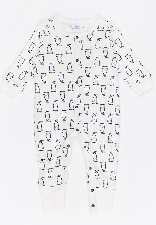 Pop Candy - Printed Sleepsuit White