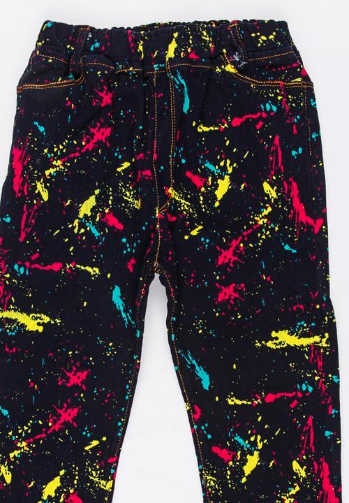 Pop Candy - Girls Printed Jeans Blue