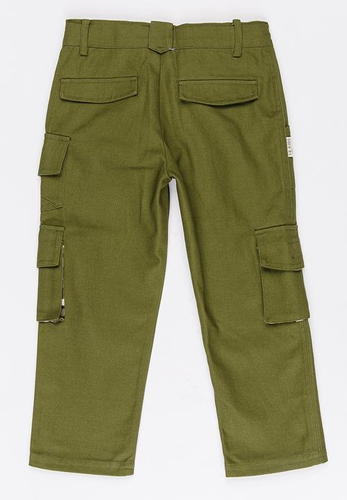 Pop Candy - Boys Chino Pants Khaki Green