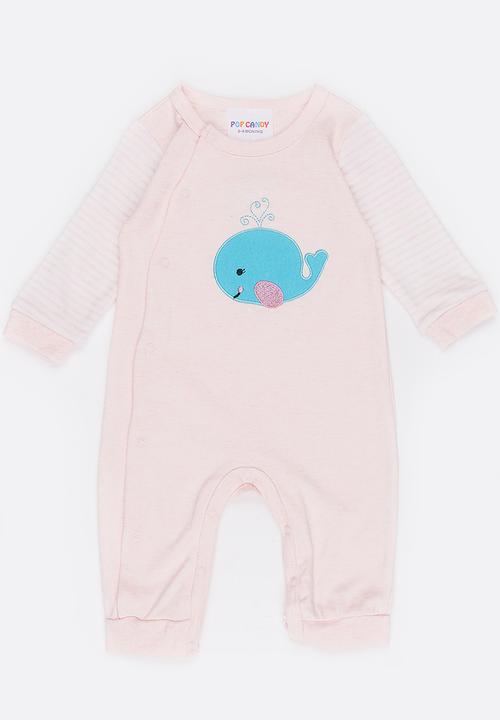 Pop Candy - Printed Sleepsuit Pale Pink