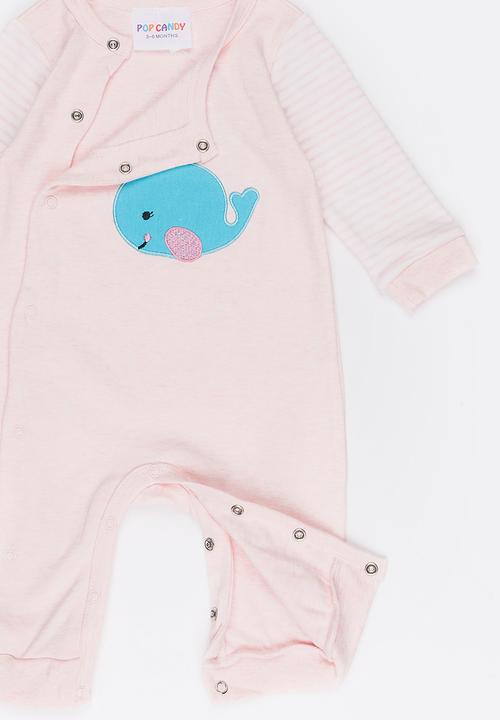 Pop Candy - Printed Sleepsuit Pale Pink