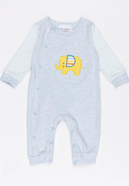 Pop Candy - Printed Sleepsuit Pale Blue