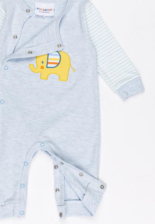 Pop Candy - Printed Sleepsuit Pale Blue