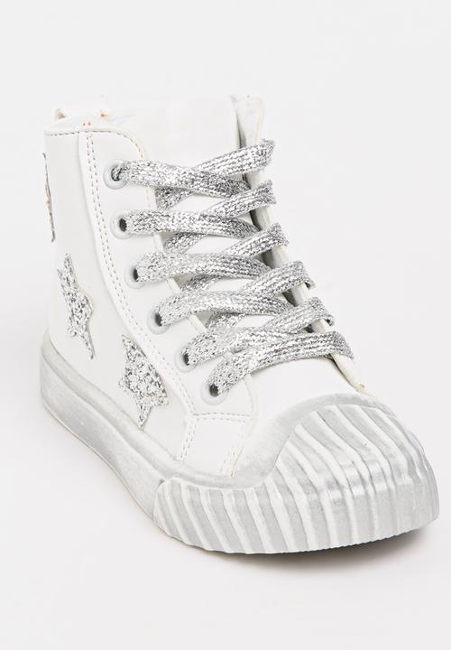 Pop Candy - Girls Star Embellished Sneaker White