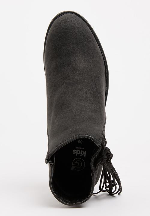 Awol - Girls Fringe Boot Black