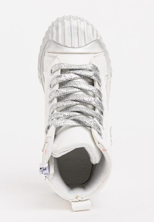 Pop Candy - Girls Star Embellished Sneaker White