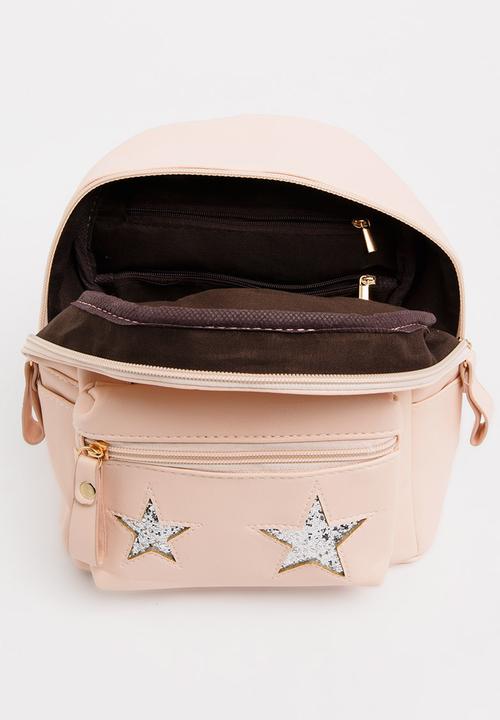 Pop Candy - Star Detail Backpack Peach