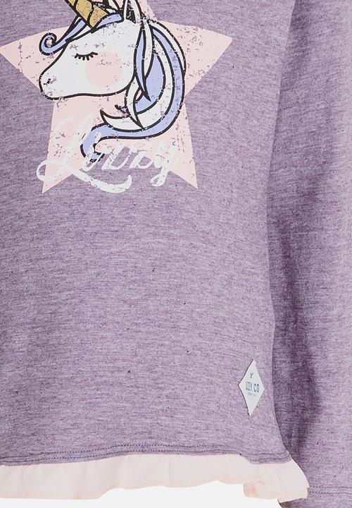 Lizzy - Samara Frill Hem Tee Mid Purple