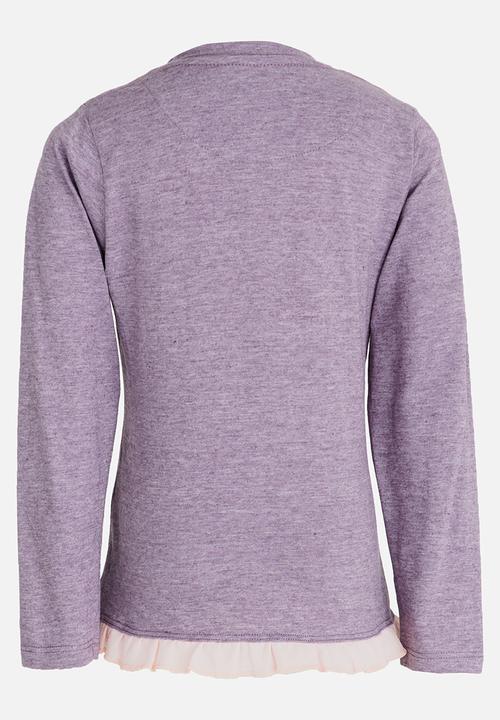 Lizzy - Samara Frill Hem Tee Mid Purple