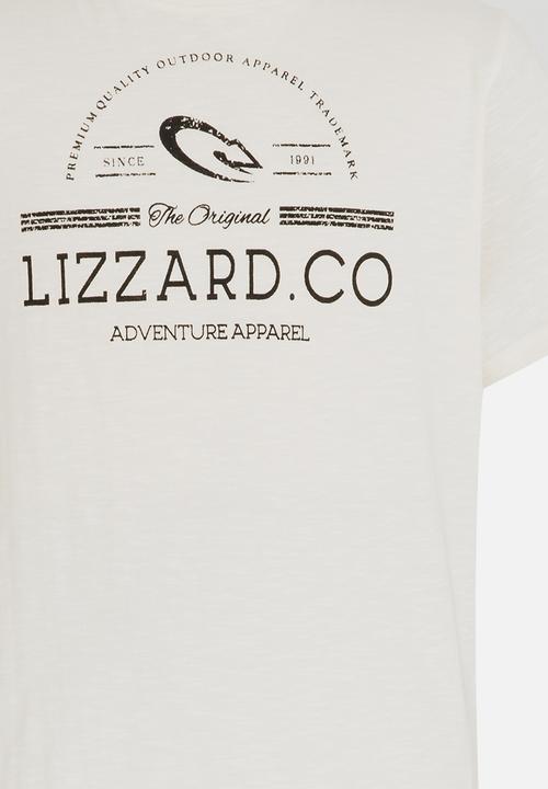 Lizzard - Stone Printed Tee Off White
