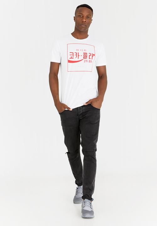 Only & Sons - Coca Cola Fitted T-Shirt White