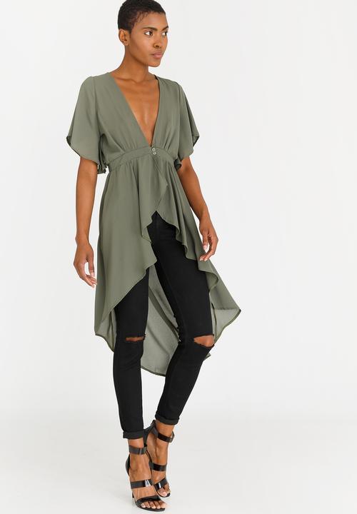 STYLE REPUBLIC - Hi Lo Blouse Khaki Green
