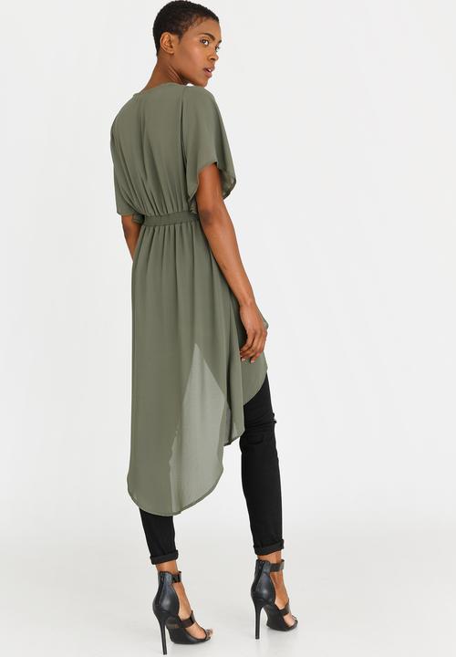 STYLE REPUBLIC - Hi Lo Blouse Khaki Green