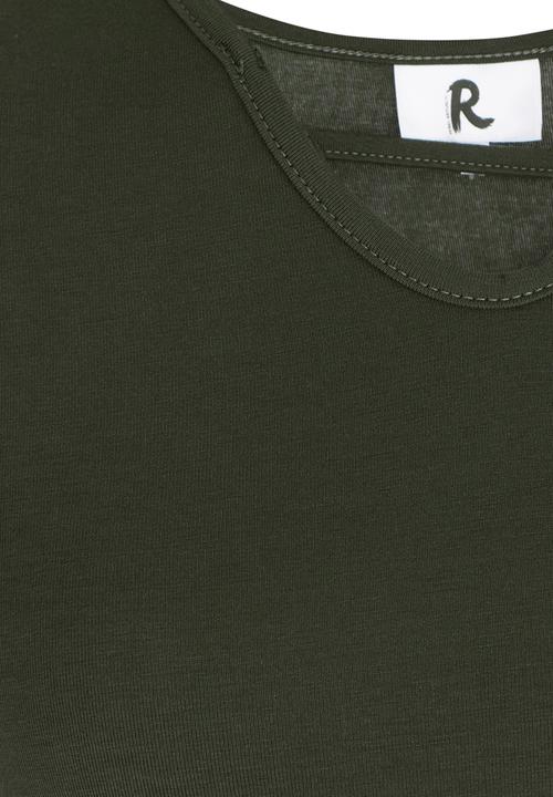 Rebel Republic - V-neck Knit Top Khaki Green