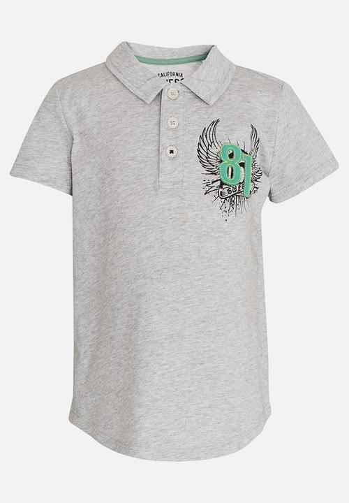 GUESS - Scooped Polo Grey
