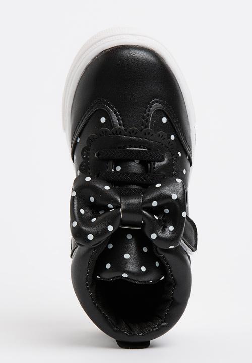 Pop Candy - Girls Polka Dot  Sneaker Black