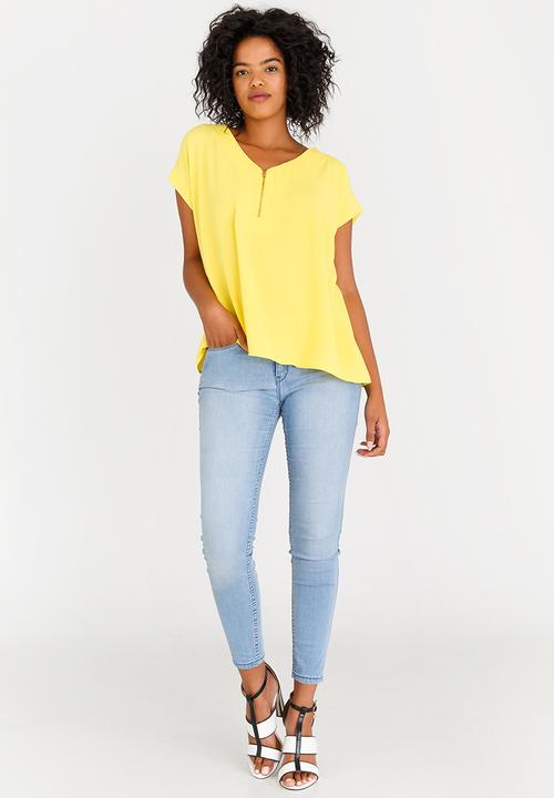 edit - Zip Blouse Yellow