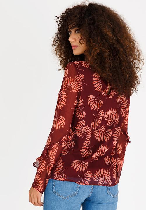 Vero Moda - Kaya Long Sleeve Top Rust
