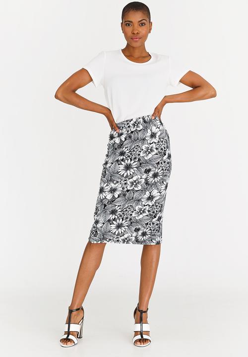edit - Twin Pack Pencil Skirts Black and White