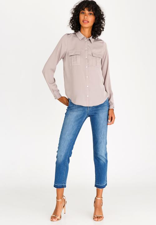 ONLY - Iriga Utility Shirt Beige