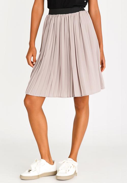 ONLY - Iriga Plisse Skirt Stone