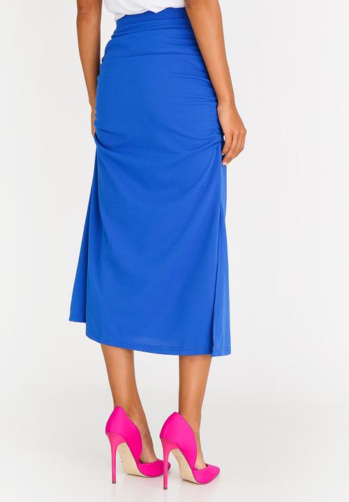 STYLE REPUBLIC - Ruched Detail Skirt Cobalt