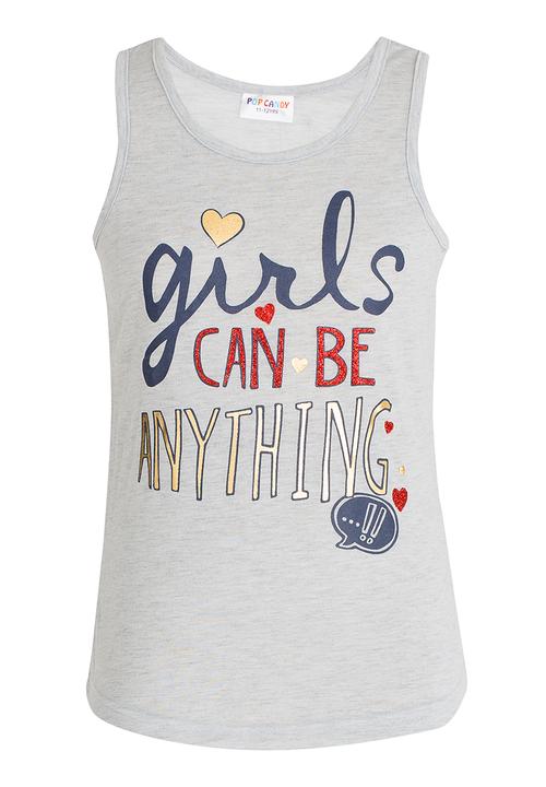 Pop Candy - Printed Vest Grey