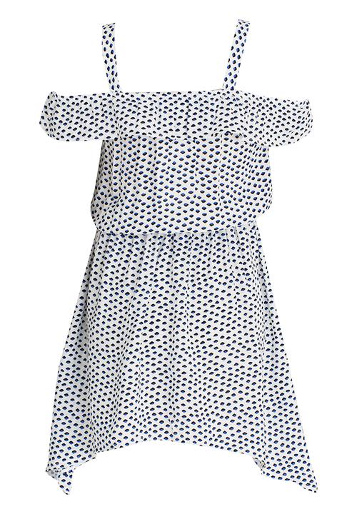Rebel Republic - Woven Bardot Dress Multi-colour