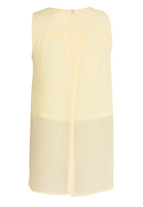 Rebel Republic - Longer Length Chiffon Layer Top Yellow