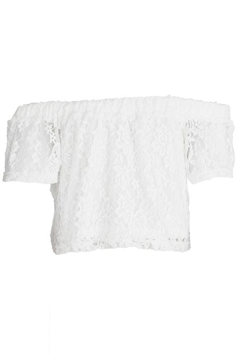 Rebel Republic - Off The Shoulder Top With Back Detail White