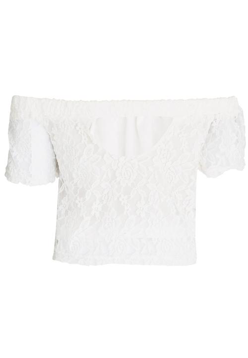 Rebel Republic - Off The Shoulder Top With Back Detail White