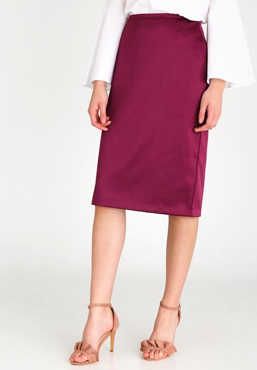 edit - Tailored Pencil Skirt Mid Purple