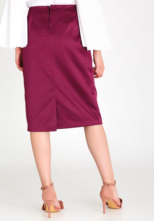 edit - Tailored Pencil Skirt Mid Purple