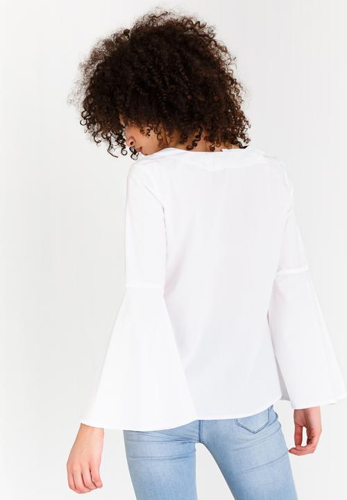 edit - Tunic with Bell Sleeve White
