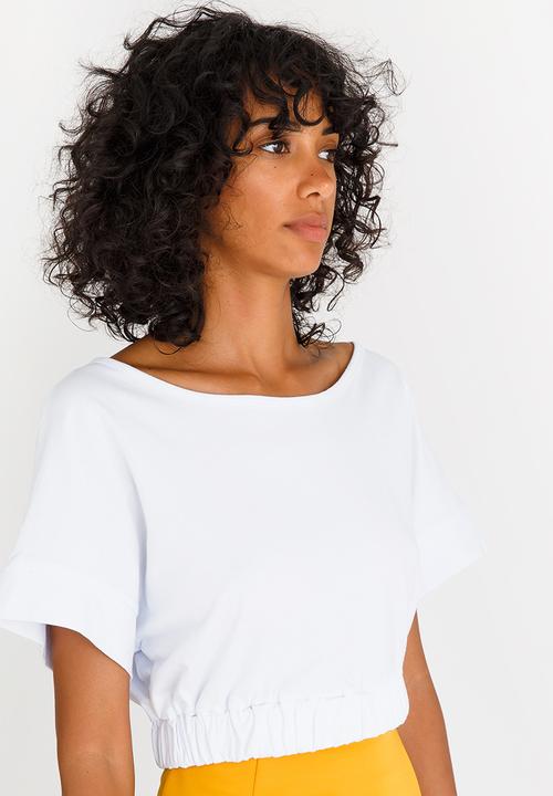 c(inch) - Cropped T-shirt White
