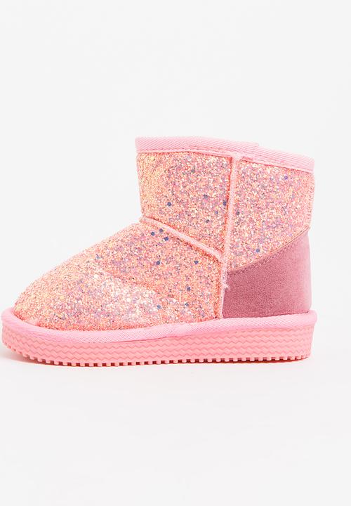Pop Candy - Girls Metallic Boot Mid Pink