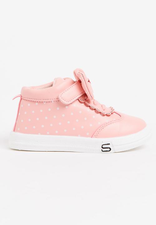 Pop Candy - Girls Polka Dot  Sneaker Mid Pink