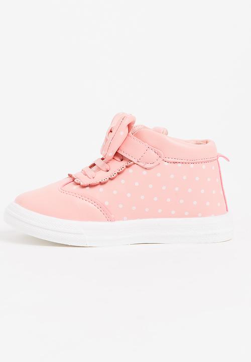 Pop Candy - Girls Polka Dot  Sneaker Mid Pink
