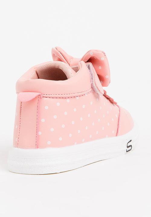 Pop Candy - Girls Polka Dot  Sneaker Mid Pink