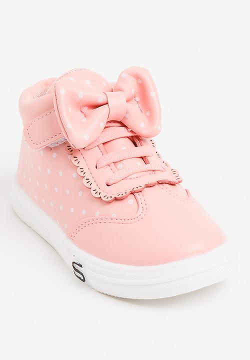 Pop Candy - Girls Polka Dot  Sneaker Mid Pink