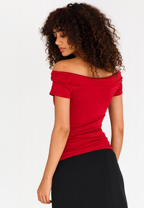 edit - Bardot T-shirt Dark Red