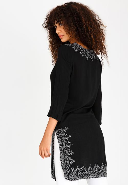 Revenge - Boho Tunic Black and White